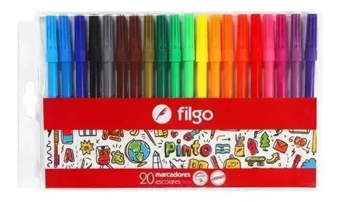 Producto - MARCADOR ESCOLAR FILGO PINTO X 20U