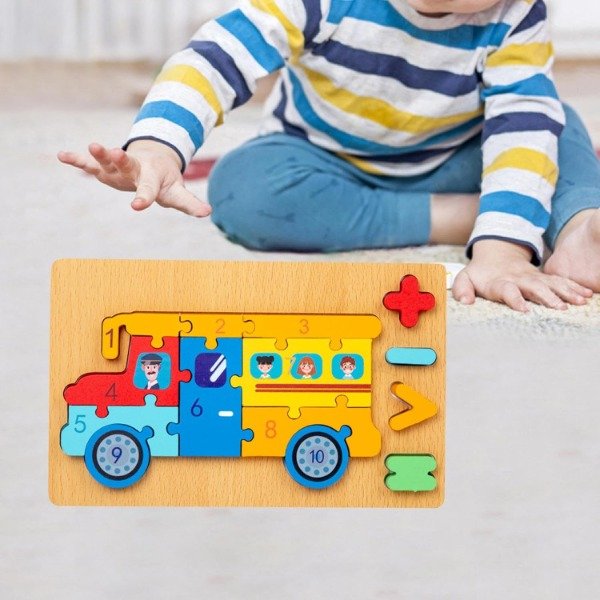 Producto - Rompecabezas Montessori 3d Encastre Bloque Madera