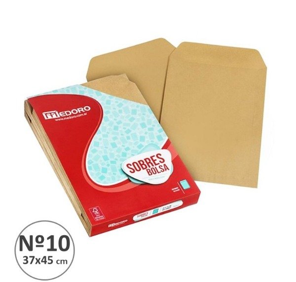Producto - SOBRES MANILA 37x45 N10 x100 / x10 unidades