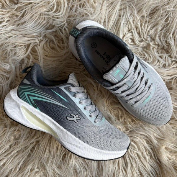 Producto - I RUN Love Gris/Verde