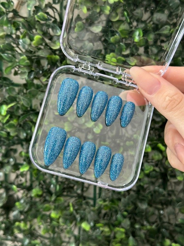 Producto - Uñas Azul Glitter