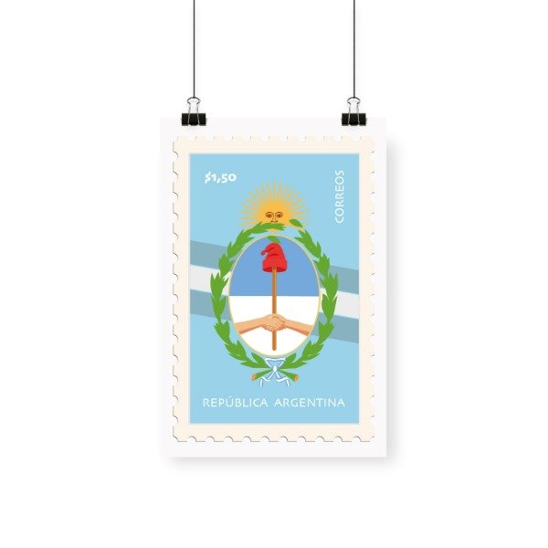 Producto - Lamina Estampilla ESCUDO - 20x30cm