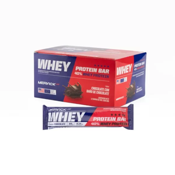 Producto - Whey Protein Bar Mervick 65gr X 12 U   Chocolate