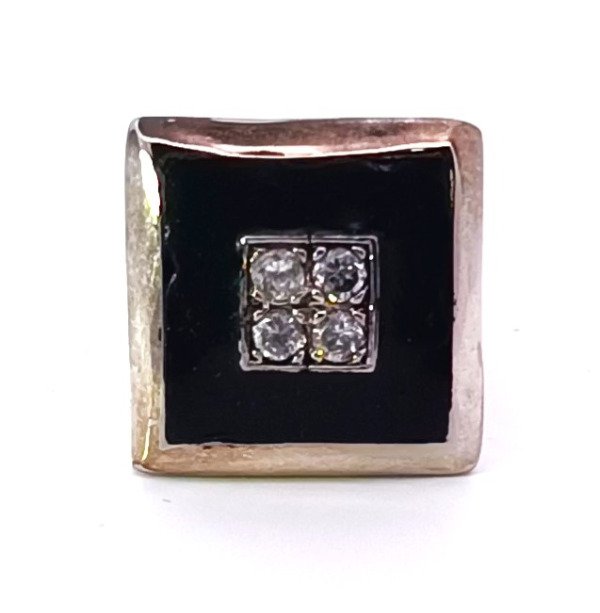 Producto - Anillo Cuadrado con Esmalte y Cristales