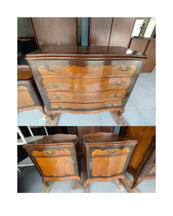 Producto - Cómoda y mesitas de luz estilo Francés