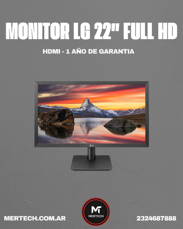 Producto - MONITOR LG 22 LED 22MP410-B HDMI FULL HD (II) (7164)