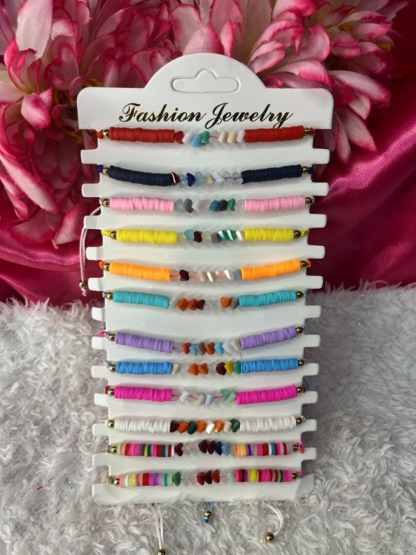 Producto - Pulsera hilo piedras colores