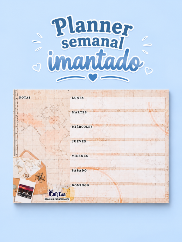 Producto - Planner semanal imantado - Mapa -