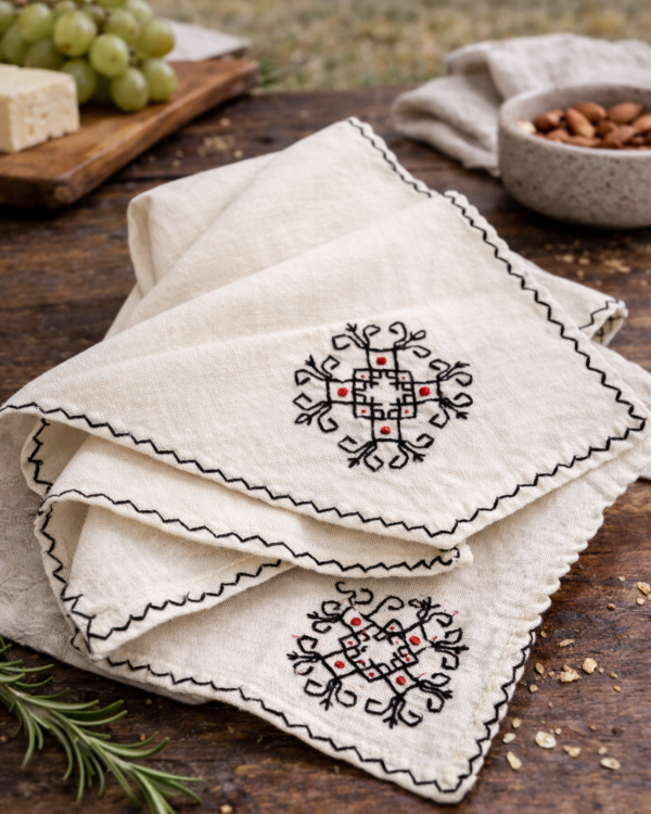 Producto - Sevilleta bordada en negro y rojo