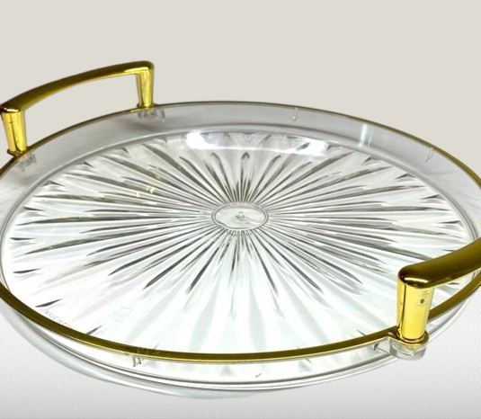Producto - Bandeja Decorativa Acrílica Redonda Vintage