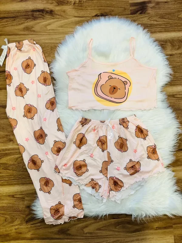 Producto - PIJAMA 3PCS CAPY TOSTADITA