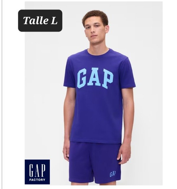 Producto - Remera manga corta gap talle L azul francia