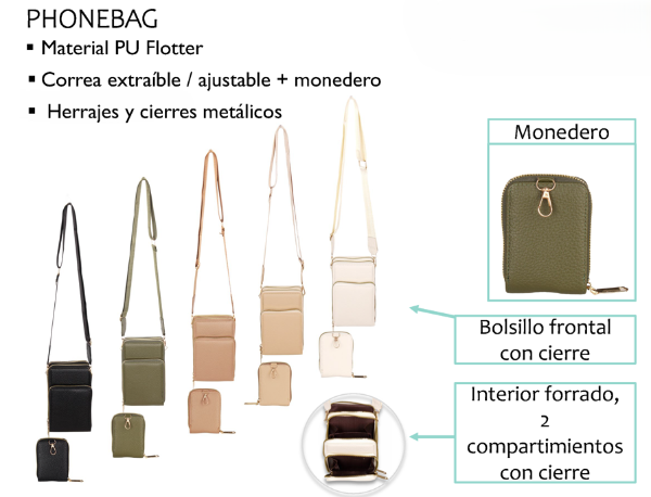Producto - PHONE BAG CON MONEDERO DE PU LA CHAPELLE 12UO 7182