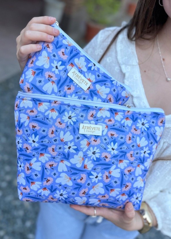 Producto - Set de Neceser XXL y Mini - Flores lavanda