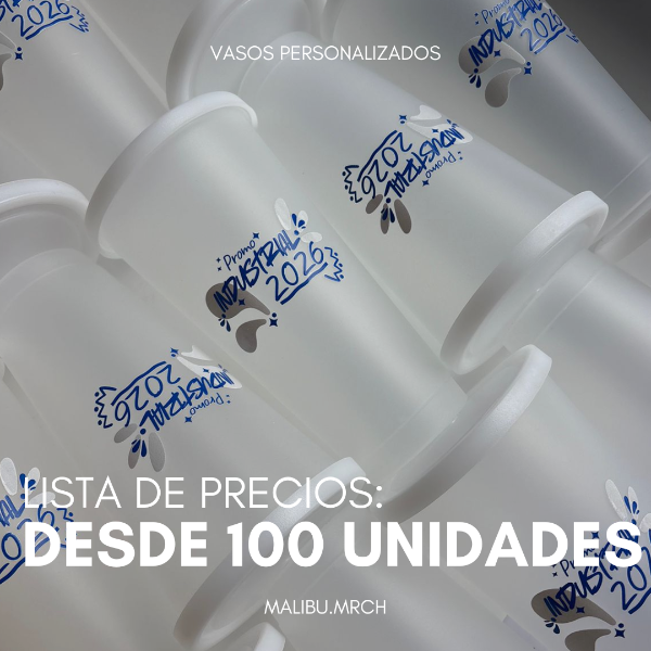 Producto - VASOS PERSONALIZADOS: A PARTIR DE 100 UNIDADES
