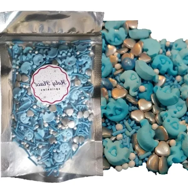 SPRINKLES ELEFANTE PRIMER AÑITO CELESTE 100 GR DECO PARA TORTA - Mirian ...