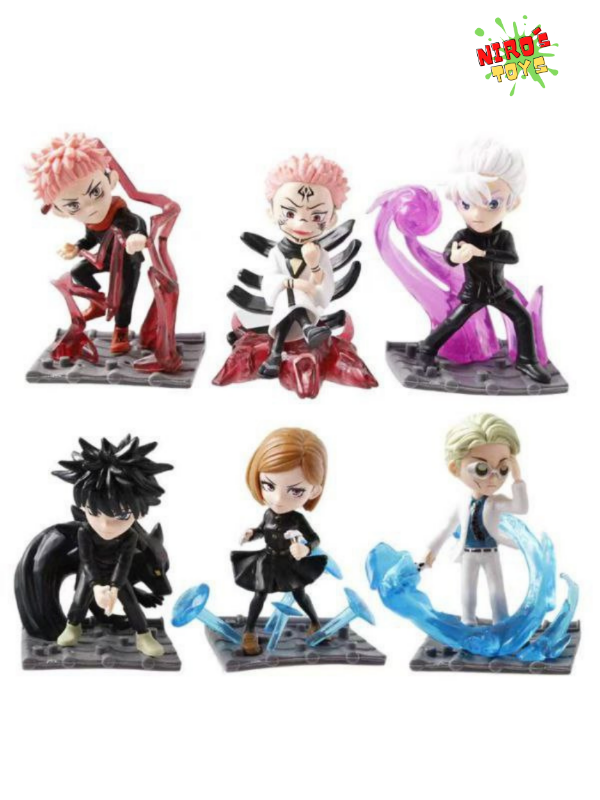 Producto - Jujutsu Kaisen set x6 (9-10CM) Mod. 13 - Figura Jujutsu Kaisen - Nirostoys