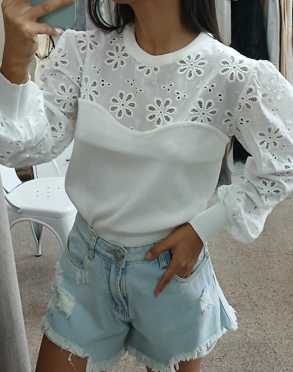 Producto - Sweater lisa blanco