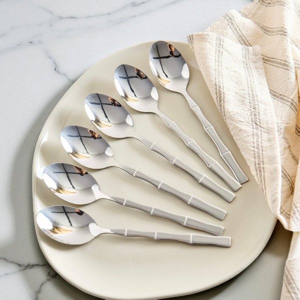 Producto - Set de 6 cucharas mod. Bambu plateado