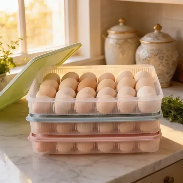 Producto - HUEVERA CON TAPA PLASTICO PVC 30X23X5 24 HUEVOS - 2