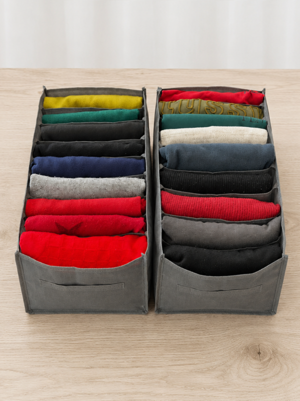 Producto - ORGANIZADOR DE TELA PLEGABLE PARA ROPA - 9 DIVISIONES
