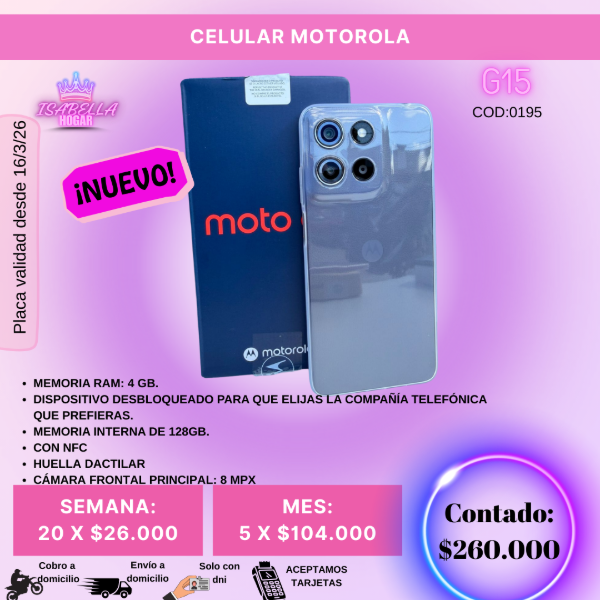 Producto - CELULAR MOTO G15
