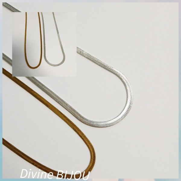 Producto - Cadena plana de acero unisex