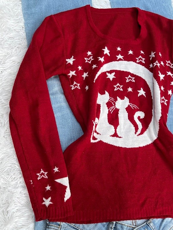 Sweater rojo kitty — imagen 5