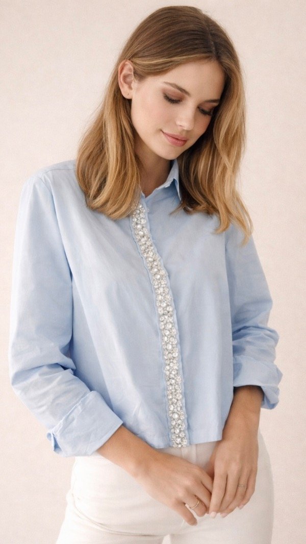 Producto - Camisa Pompeya Celeste L