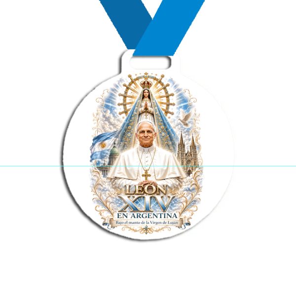Producto - Medalla Plastica Personalizada visita Papa León XIV #31 - 6
