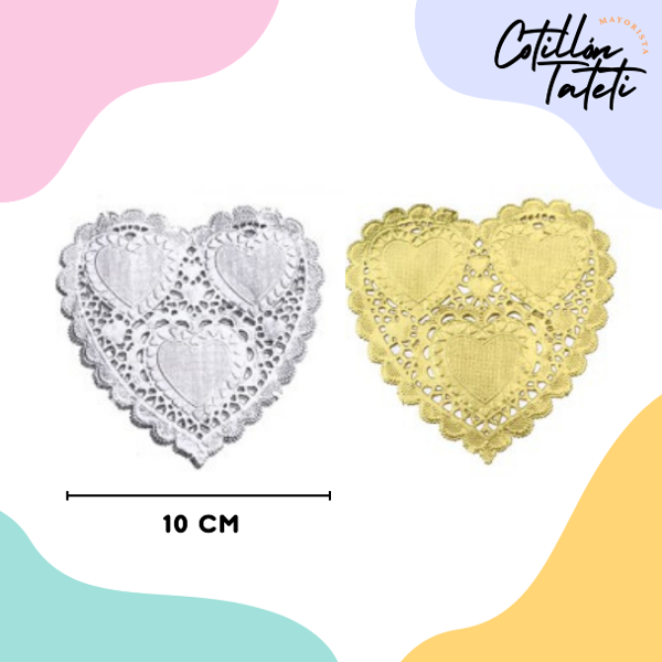 Producto - BLONDA CORAZON METALIZADA - 12 UNIDADES