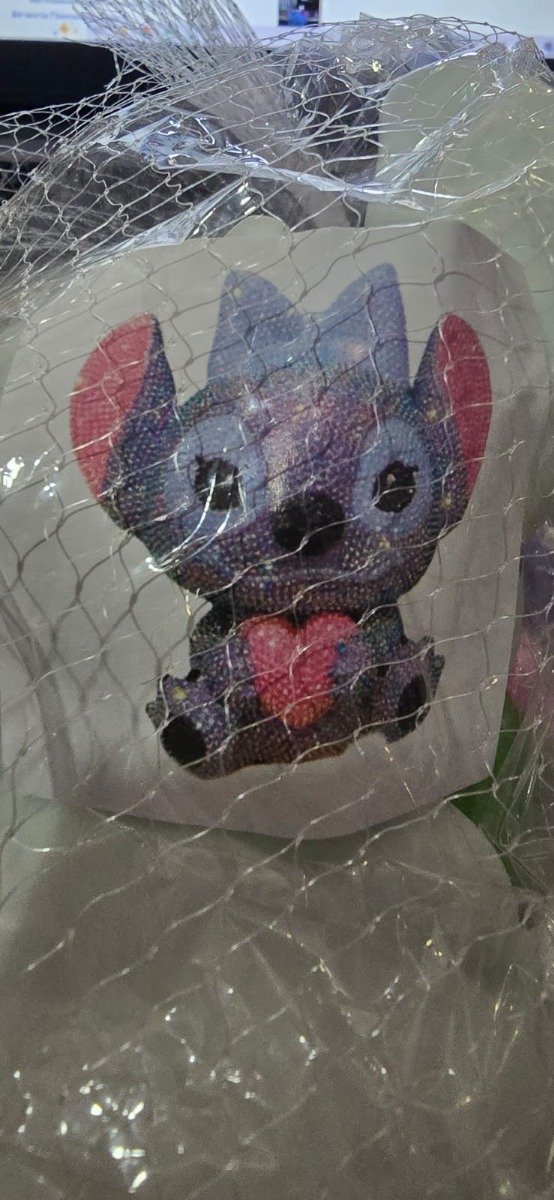 Producto - DIAMOND PAINTING ALCANCIA 20CM ANGELA (STITCH) VIOLETA