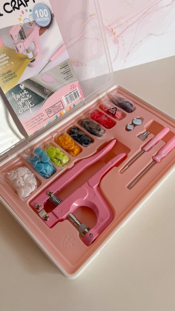 Producto - Kit colocador de broches snap 100