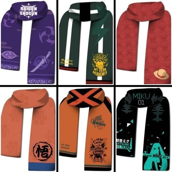 Producto - Bufandas de Pana (Genshin, One Piece,My hero,Dragon Ball) Ingrese para elegir