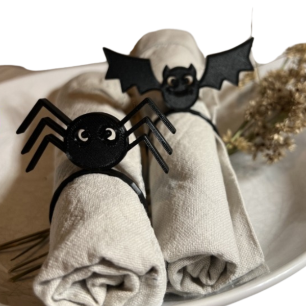Producto - Servilleteros Araña y Murciélago