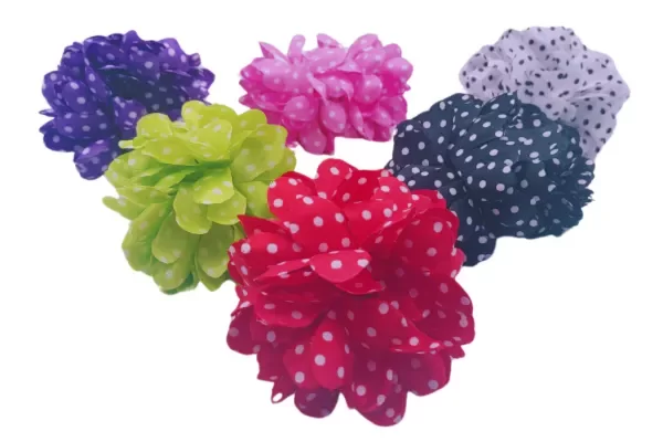 Producto - Broche Para Pelo Motivo Flor Con Petalos A Lunares Mujer x par - 6