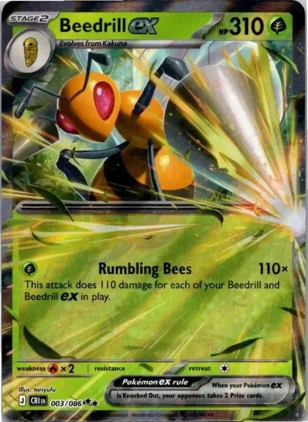Producto - Beedrill ex (003/086) [Mega Evolution: Chaos Rising]