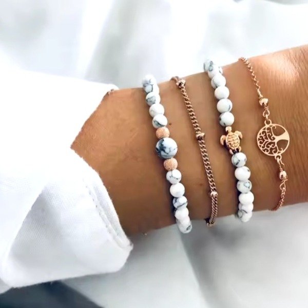 Producto - Pulsera blanca arbol