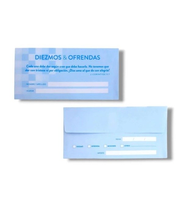 Producto - SOBRES DE DIEZMO X100