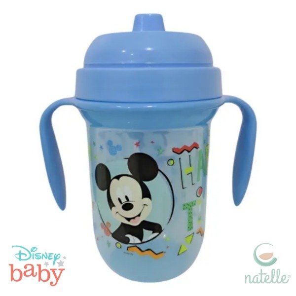 Producto - Vaso Antiderrame Pico Duro Ancho con Asas 250 ml Mickey Disney Natelle