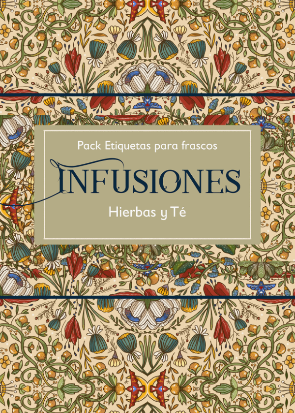 Producto - Pack de etiquetas descargables "Infusiones" Hierbas y Té