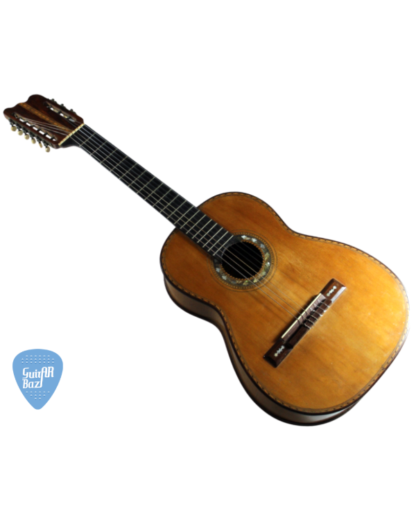 Producto - GUITARRA AUTOR LUTHIER FALCONE 1916 ARGENTINA CLÁSICA 9 CUERDAS NYLON RELIQUIA