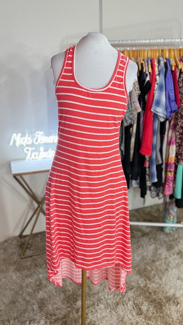 Producto - Vestido rayas naranja
