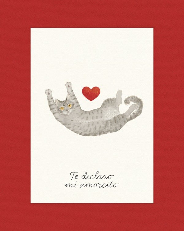 Producto - Postal Amoritos - gris