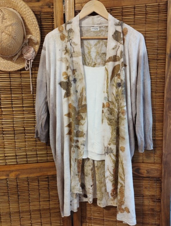 Producto - Kimono ECOPRINT Hilo LILA Largo