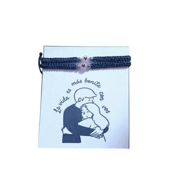 Producto - Pulsera "la vida es mas bonita con vos" x2