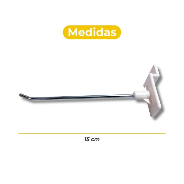 Producto - Ganchos blisteros 15 cm blanco