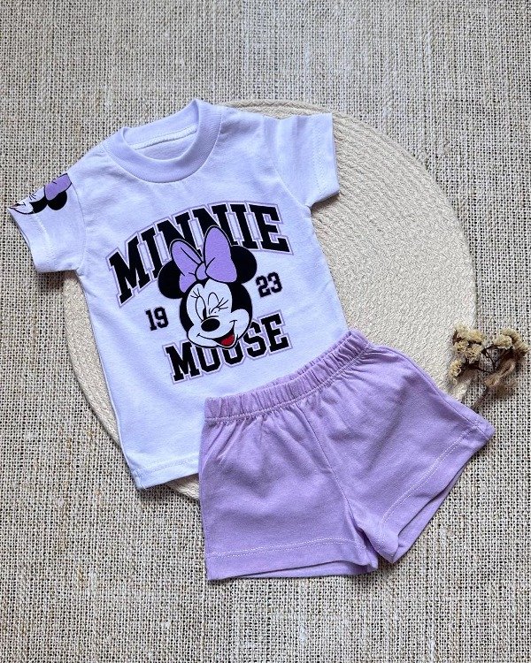 Producto - CONJUNTO REMERA Y SHORT MINNIE 1923 LILA