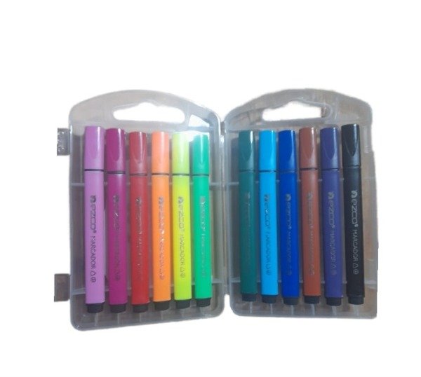 Producto - Valija de marcadores triangulares EZCO x 12 u