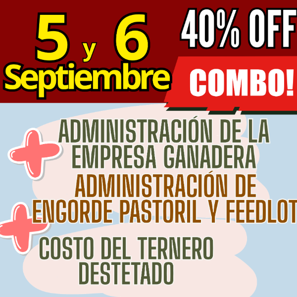 Producto - COMBO 3 CURSOS:Gestión Ganadera + Costo del Ternero + Engorde Pastoril y Feedlot - 0